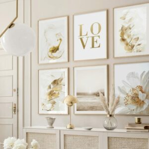 Daedalus Designs - Golden Love Flowers Gallery Wall Canvas Art - Review
