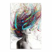 Daedalus Designs - Nude Woman Colored Hair Canvas Art - Review