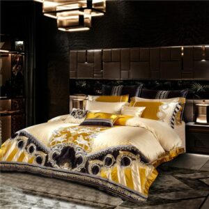 Daedalus Designs - Cleopatra Yellow Silk Luxury Jacquard Duvet Cover Set - Review