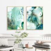 Daedalus Designs - Mint Green Marble Liquid Canvas Art - Review