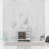 Daedalus Designs - Alya Bath Norwalk 36-inch Bathroom Vanity with Carrara Marble Top and Drawers - Review