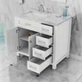 Daedalus Designs - Alya Bath Norwalk 36-inch Bathroom Vanity with Carrara Marble Top and Drawers - Review