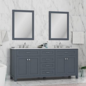 Daedalus Designs - Alya Bath Norwalk 72-inch Double Sink Bathroom Vanity with Carrara Marble Top - Review