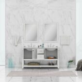 Daedalus Designs - Alya Bath Wilmington 60-inch Double Sink Bathroom Vanity with Carrara Marble Top - Review