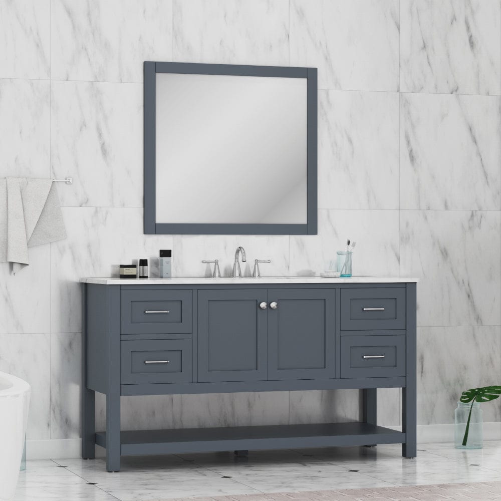 Daedalus Designs - Alya Bath Wilmington 60-inch Single Sink Bathroom Vanity with Carrara Marble Top - Review