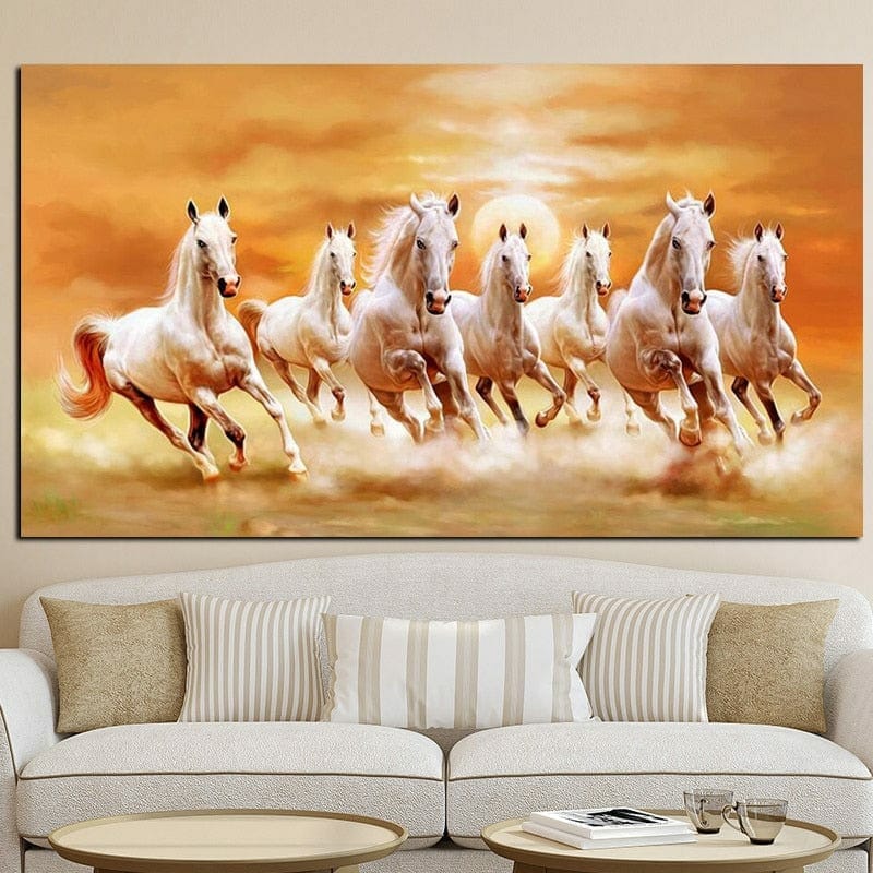 Daedalus Designs - Seven Running White Horse Canvas Art - Review