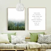 Daedalus Designs - Pine Forest Landscape Inspiring Quote Canvas Art - Review