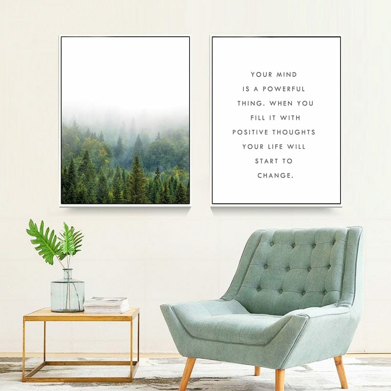 Daedalus Designs - Pine Forest Landscape Inspiring Quote Canvas Art - Review