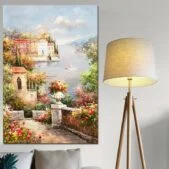 Daedalus Designs - Mediterranean Sea Garden Landscape Canvas Art - Review