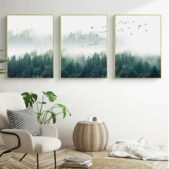 Daedalus Designs - Foggy Forest Birds Landscape Canvas Art - Review