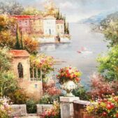 Daedalus Designs - Mediterranean Sea Garden Landscape Canvas Art - Review
