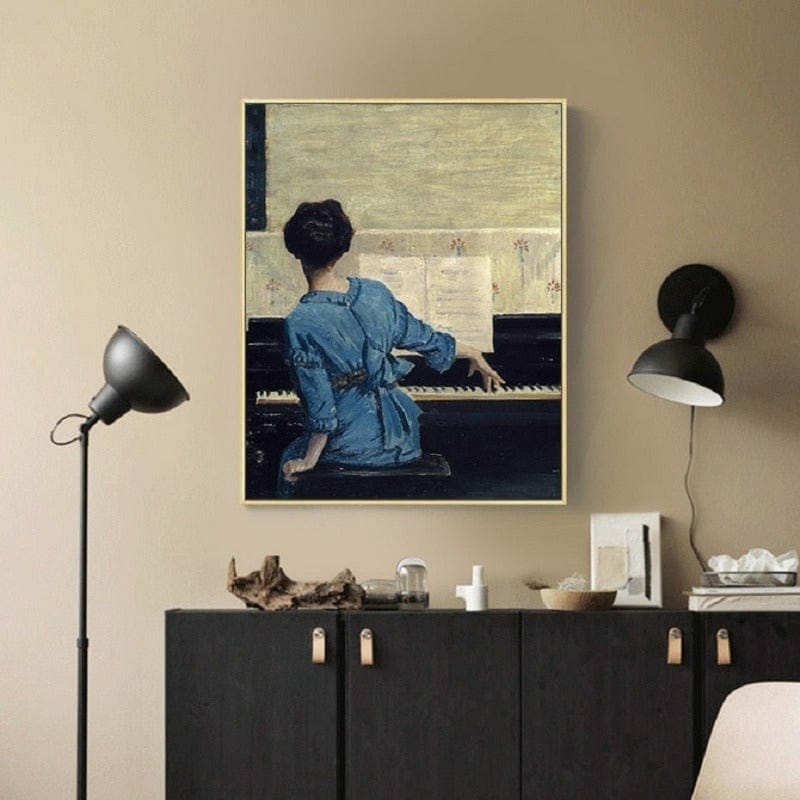 Daedalus Designs - Vintage Girl Playing Piano Painting Canvas Art - Review