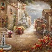 Daedalus Designs - Mediterranean Garden Landscape Canvas Art - Review
