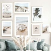 Daedalus Designs - Sea Landscape Coconut Trees Gallery Wall Canvas Art - Review