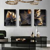 Daedalus Designs - Black Golden Leaf Canvas Art - Review