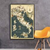 Daedalus Designs - Vintage Map of Italy Canvas Art - Review