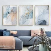 Daedalus Designs - Hazy Blue Marble Background Canvas Art - Review
