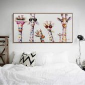 Daedalus Designs - Cute Cartoon Giraffes Canvas Art - Review
