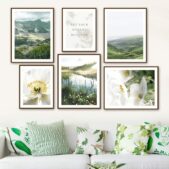 Daedalus Designs - Peaceful Mountain Lake Blooming Gallery Wall Canvas Art - Review