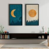 Daedalus Designs - Boho Landscape Moon & Sun Canvas Art - Review