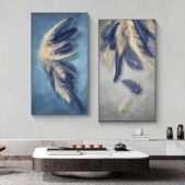 Daedalus Designs - Blue Abstract Feather Canvas Art - Review