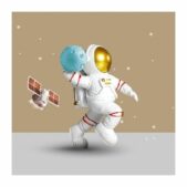 Daedalus Designs - Tiny Astronauts Travel In Space Canvas Art - Review