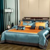 Daedalus Designs - Aesop Blue Silk Luxury Jacquard Duvet Cover Set - Review