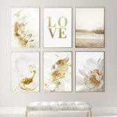 Daedalus Designs - Golden Love Flowers Gallery Wall Canvas Art - Review