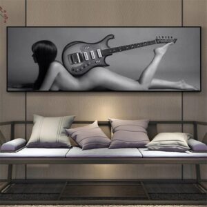 Daedalus Designs - Sexy Nude Woman with Guitar Canvas Art - Review