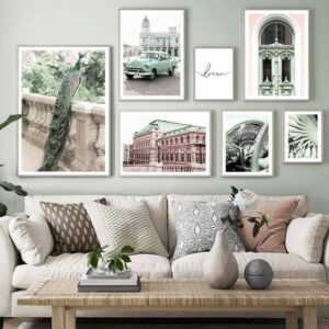 Daedalus Designs - Green Vintage Old Town Peacock Gallery Wall Canvas Art - Review