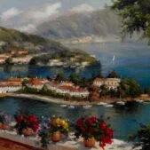 Daedalus Designs - Mediterranean Sea Garden Landscape Canvas Art - Review