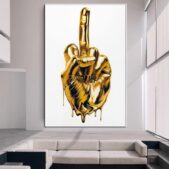 Daedalus Designs - Gold Middle Finger Canvas Art - Review