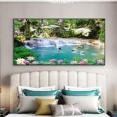 Daedalus Designs - Swan Waterfall Lotus Canvas Art - Review