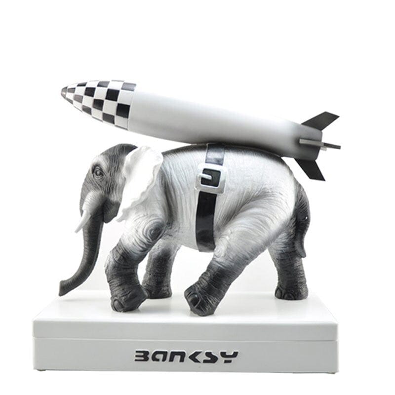 Banksy's Rocket Elephant Sculpture