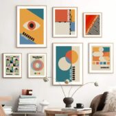 Daedalus Designs - Bauhaus Geometric Abstract Line Pattern Canvas Art - Review