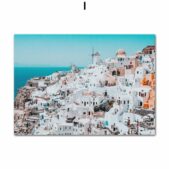 Daedalus Designs - Greece Santorini Aegean Town Sea Landscape Canvas Art - Review
