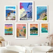 Daedalus Designs - Spain Amalfi Coast Santorini Gallery Wall Canvas Art - Review