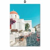 Daedalus Designs - Greece Santorini Aegean Town Sea Landscape Canvas Art - Review