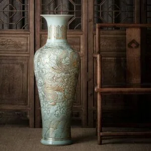 Daedalus Designs - Ancient Luxury Porcelain Golden Dragon Celadon Glaze Vase - Review