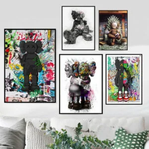 Bearbrick Canvas Wall Art Pop Art Fashion Home Art Canvas 