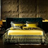 Daedalus Designs - Cassandra Yellow Silk Luxury Jacquard Duvet Cover Set - Review