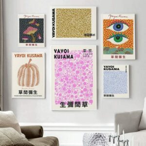 Daedalus Designs - Vintage Yayoi Kusama Exhibition Gallery Wall Canvas Art - Review