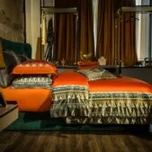 Daedalus Designs - Cassandra Orange Silk Luxury Jacquard Duvet Cover Set - Review