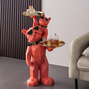 Daedalus Designs - Life-Size French Fighting Dog Statue with Tray - Review