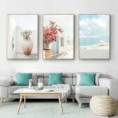 Daedalus Designs - Santorini Beach Seaside Town Landscape Canvas Art - Review