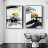 Daedalus Designs - Watercolor Abstract Cloudy Sun Canvas Art - Review