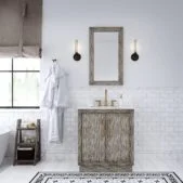 Daedalus Designs - Water Creation Hugo 30 Inch Grey Oak Single Sink Bathroom Vanity | Carrara White Marble Countertop | Satin Gold Finish - Review
