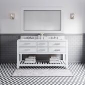 Daedalus Designs - Water Creation Madalyn 60 Inch Double Sink Bathroom Vanity | Carrara White Marble Countertop | Chrome Finish - Review