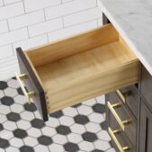 Daedalus Designs - Water Creation Chestnut 48 in. Brown Oak Single Sink Bathroom Vanity | Carrara White Marble Countertop | Satin Gold Finish - Review