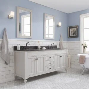 Daedalus Designs - Water Creation Potenza 72 In. Double Sink Bathroom Vanity Set | Blue Limestone Countertop | Oil-Rubbed Bronze Finish - Review